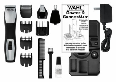 Wahl GroomsMan Pro Batterij/Accu Zwart, Roestvrijstaal