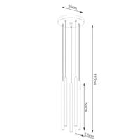 Hanglamp PASTELO 5P zwart - thumbnail