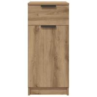 Bureaukast 33x50x75 cm bewerkt hout artisanaal eikenkleurig - thumbnail