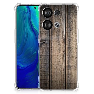OPPO Reno8 Stevig Telefoonhoesje Steigerhout OPPO Reno8 Stevig Telefoonhoesje Steigerhout