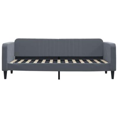 Slaapbank met onderschuifbed 80x200 cm fluweel donkergrijs