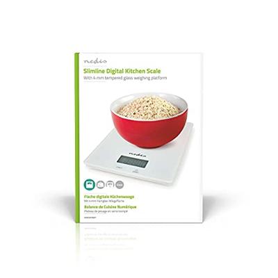 Nedis kasc610wt keukenweegschaal digitaal glas / kunststof wit