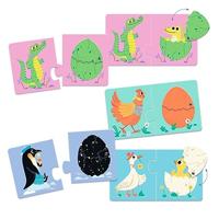 Puzzel Duo Articulo - Grappige eieren - DJECO sinaasappel - thumbnail