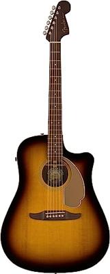 Fender Redondo Player Sunburst WN Gold Pickguard elektrisch-akoestische westerngitaar