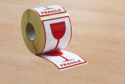 Raadhuis rd-351166 etiket 74x105mm 500 stuks glas/breekbaar