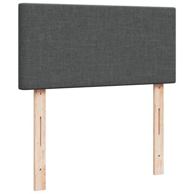 Boxspring met matras stof donkergrijs 120x200 cm - thumbnail