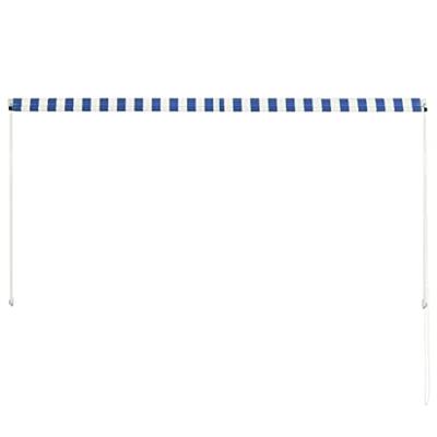 Zonwering uitschuifbaar 250x150 cm blauw en wit Zonwering uitschuifbaar 250x150 cm blauw en wit