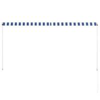 Zonwering uitschuifbaar 250x150 cm blauw en wit - thumbnail