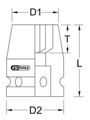 KS Tools 5151511 515.1511 Kracht-dopsleutelinzet 11 mm