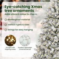 Kunstkerstboom met 300 LED Groen en Wit 180 cm PVC en Metaal - thumbnail