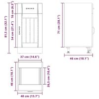 Keuken onderkast Lucca bewerkt hout gerookt eikenkleurig - thumbnail