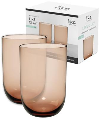 LIKE BY VILLEROY & BOCH - Like Clay - Longdrinkglas 0,45l set/2 LIKE BY VILLEROY & BOCH - Like Clay - Longdrinkglas 0,45l set/2