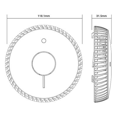 FireAngel FA-6115-INT Rookmelder werkt op batterijen (Ø x h) 118.1 mm x 31.5 mm