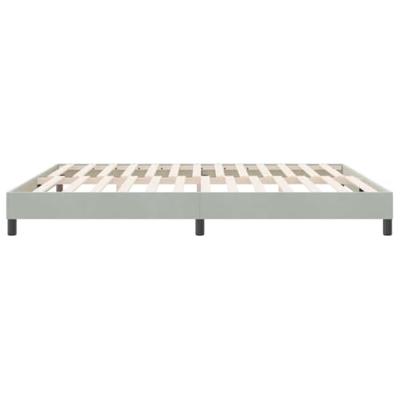 Bed boxspring zonder matras 180x220 cm fluweel lichtgrijs Bed boxspring zonder matras 180x220 cm fluweel lichtgrijs