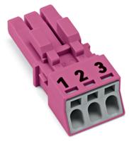 WAGO 890-283 Netstekker WINSTA MINI Bus, recht Totaal aantal polen: 3 16 A Pink 50 stuk(s) - thumbnail
