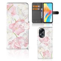 OPPO A58 4G Hoesje Lovely Flowers - thumbnail