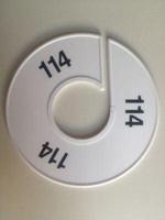 Maatring 11 cm wit/zwart 114 - thumbnail