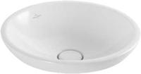 Villeroy & Boch Loop & Friends semi inbouw opzetwastafel rond Ø 43cm met overloop, wit alpin - thumbnail