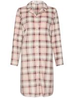 Duurzaam warme fleece doorknoopnachthemd - thumbnail