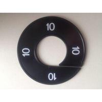 Maatring 9cm zwart/wit 10 - thumbnail