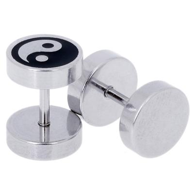 Heren oorbellen Fake Ear Plug Yin Yang