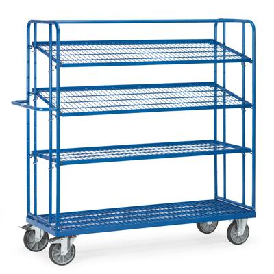 Fetra Hauptartikel 4496 Etagewagen Staal Poedercoating Laadvermogen (max.): 400 kg Stralend blauw (RAL 5007)