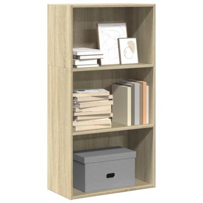 Boekenkast 60x30x114 cm bewerkt hout sonoma eikenkleurig