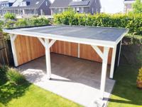 Trendhout Florence overkapping 650x425 cm Lariks/Douglas blank - Totaalpakket- Plat dak- Onbehandeld lariks Douglas hout- Trendhout - thumbnail