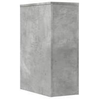 Badkamerkast smal met wielen bewerkt hout betongrijs - thumbnail