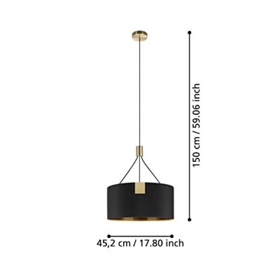 Stars of Light HanglampTortola 1 Ø 45cm - zwart met goud - 39964