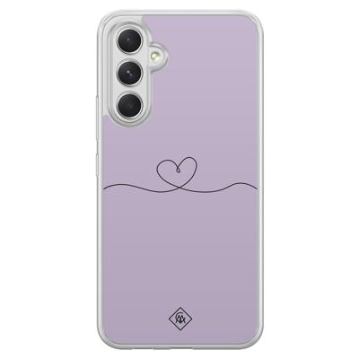Samsung Galaxy A34 hybride hoesje - Hart lila