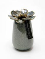 Madelief Vaas porselein 8x13cm blauw - thumbnail