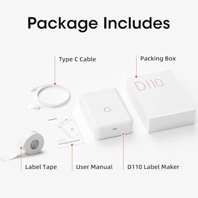 NIIMBOT D110 Labelprinter Warmtetransmissie 203 x 200 dpi Etikettenbreedte (max.): 12 mm Bluetooth NIIMBOT D110 Labelprinter Warmtetransmissie 203 x 200 dpi Etikettenbreedte (max.): 12 mm Bluetooth