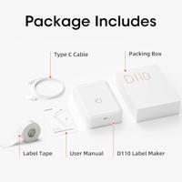 NIIMBOT D110 Labelprinter Warmtetransmissie 203 x 200 dpi Etikettenbreedte (max.): 12 mm Bluetooth - thumbnail