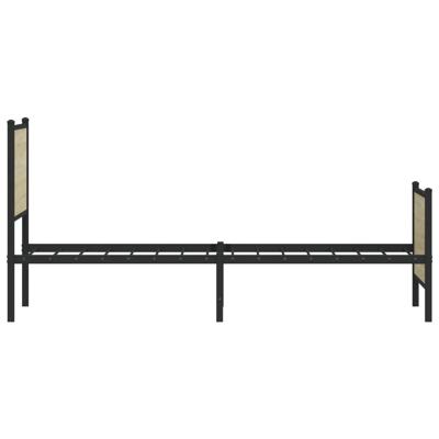 Bedframe zonder matras metaal sonoma eikenkleurig 140x190 cm - thumbnail