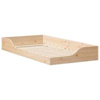 Bedframe Bruin 75 x 190 cm Massief grenenhout - thumbnail