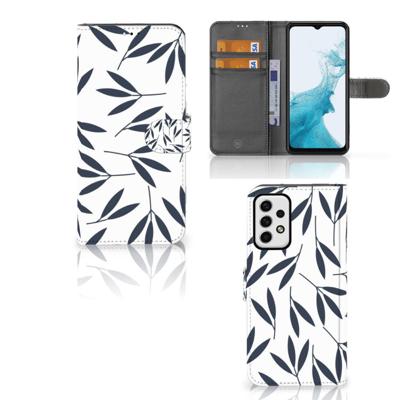 Samsung Galaxy A23 Hoesje Leaves Blue Samsung Galaxy A23 Hoesje Leaves Blue