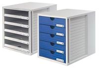 HAN Systembox 1450-14 Ladebox Lichtgrijs DIN A4, DIN C4 Aantal lades: 5 - thumbnail