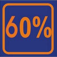 Raambiljet 60% afmeting 24x23 cm. - thumbnail