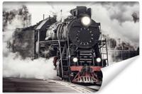 Fotobehang - Oude Stoomlocomotief II, Komt zo je kamer binnen rijden, incl behanglijm, 11 maten - thumbnail