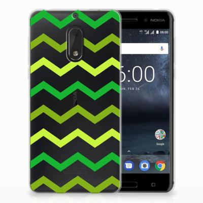 Nokia 6 TPU bumper Zigzag Groen Nokia 6 TPU bumper Zigzag Groen