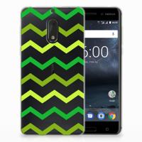 Nokia 6 TPU bumper Zigzag Groen - thumbnail