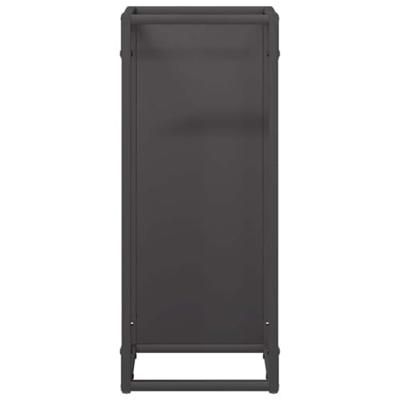 Brandhoutrek 25x25x60 cm koudgewalst staal zwart