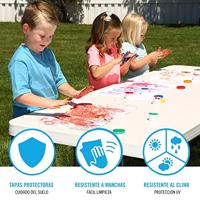 Vouwtafel Lifetime Wit Rechthoekig Staal Plastic 183 x 76 cm - thumbnail