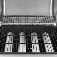 Gasbarbecue met 4 branders zwart en zilverkleurig - thumbnail