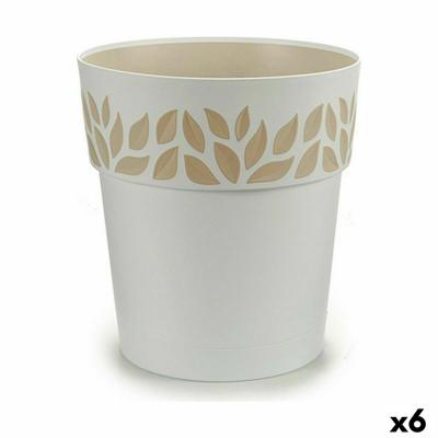 Zelfwaterende bloempot Stefanplast Cloe Wit Plastic 29 x 29 x 29 cm (6 Stuks)