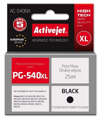 Activejet AC-540NX inkt voor Canon printer (vervanger voor Canon PG-540XL) Supreme, 25 ml, zwart