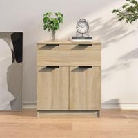 Dressoir 60x30x70 cm bewerkt hout sonoma eikenkleurig - thumbnail