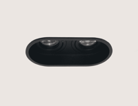 Artdelight 2-lichts inbouwspotRex zwart - DL 880-2 ZW - thumbnail