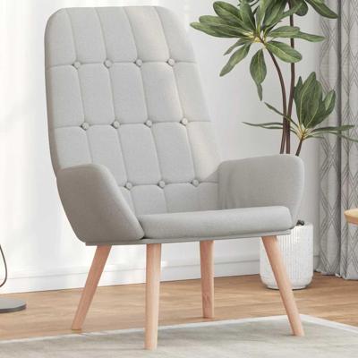 Relaxstoel stof wolk grijs